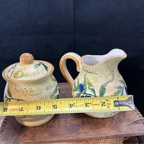 Maxcera Olive Beige Sugar & Creamer Set - Picture 13 of 13